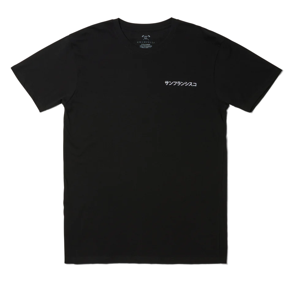 CHAMPELLI NAUTICAL TEE IN BLACK