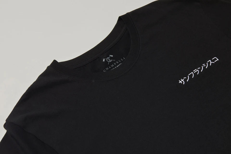 CHAMPELLI NAUTICAL TEE IN BLACK